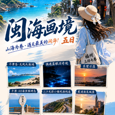 【乐享】【闽海画境】福州平潭霞浦4晚5日